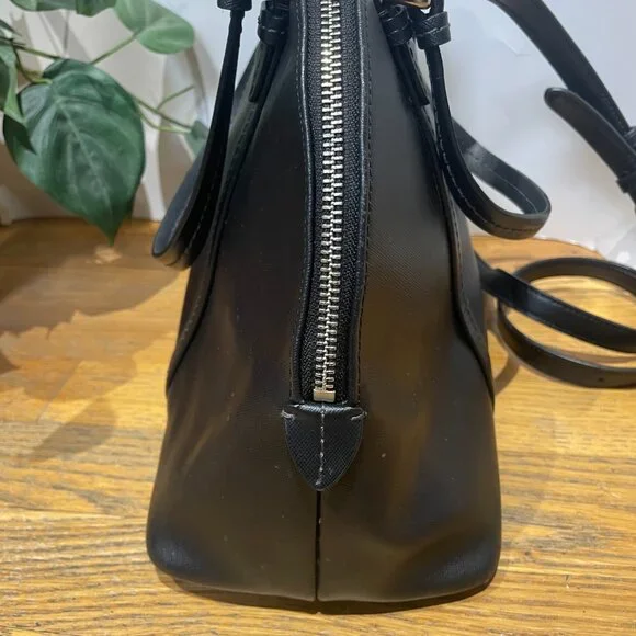 Coach Peyton Leather Black Cora Domed Satchel Model F25671. - Picture 5 of 16